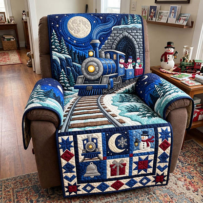 Moonlit Snowman Express Quilted Sofa Cover GFTONTD4367