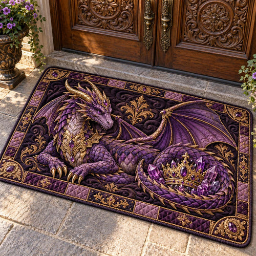 Royal Amethyst Dragon Doormat GFTONTD4380