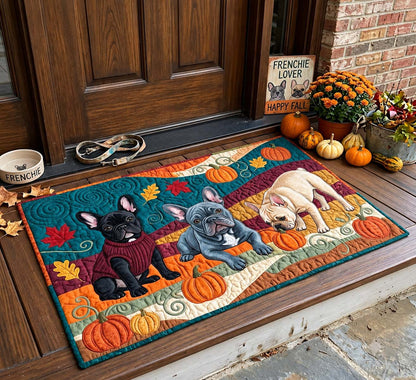 Pumpkin Patch Frenchie Friends Doormat GFTONTD4382