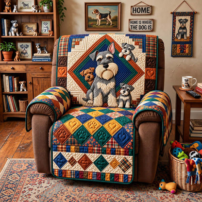 Happy Schnauzer Home Quilted Sofa Cover GFTONTD4422