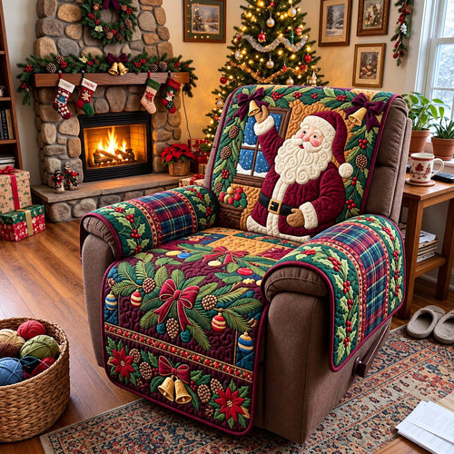 Christmas Hearth Blessing Quilted Sofa Cover GFTONTD4429