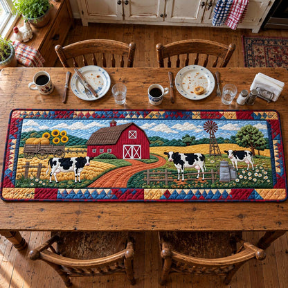 Red Barn Homestead Quilted Table Runner GFTONTD4447