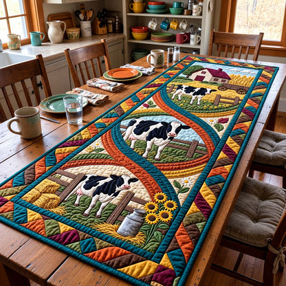 Autumn Cow Trail Quilted Table Runner GFTONTD4448