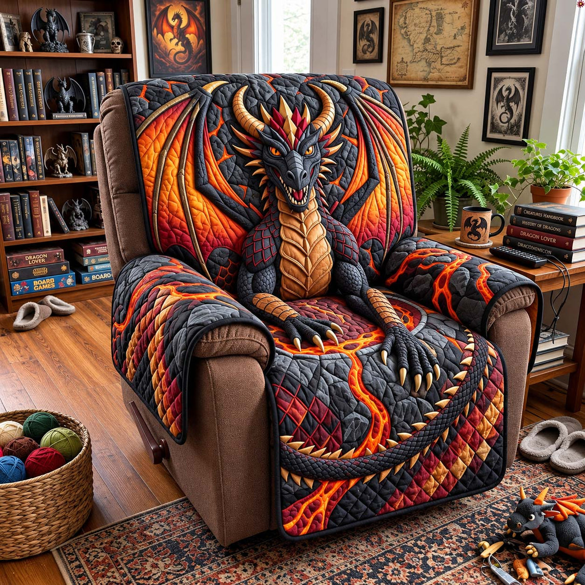 Lava Dragon Quilted Sofa Cover GFTONTD4486