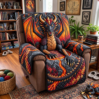 Lava Dragon Quilted Sofa Cover GFTONTD4486