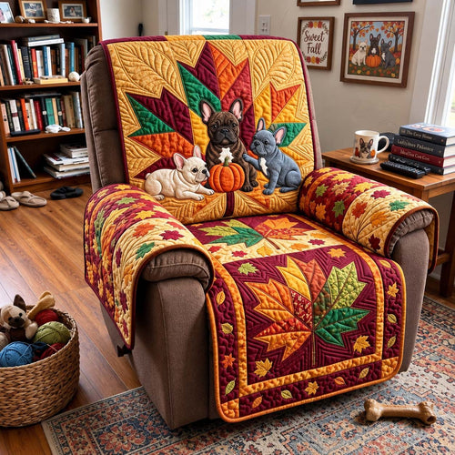 Frenchie Harvest Trio Quilted Sofa Cover GFTONTD4493