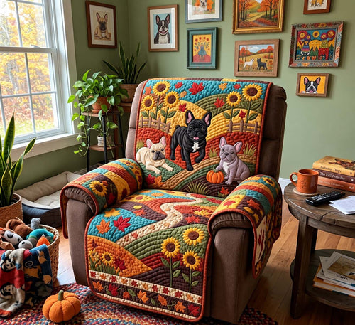 Sunflower Frenchie Trail Quilted Sofa Cover GFTONTD4496