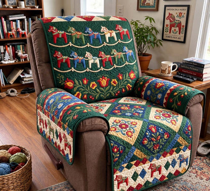 Dala Horse Folk Garden Quilted Sofa Cover GFTONTD4499