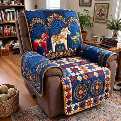 Royal Blue Dala Quilted Sofa Cover GFTONTD4501