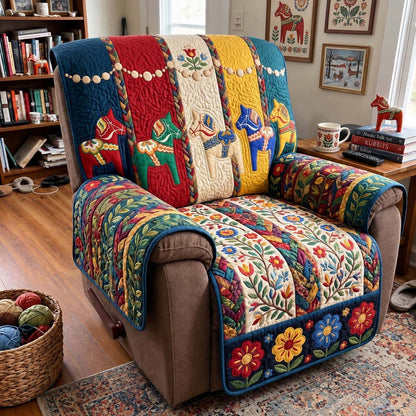 Colorful Dala Parade Quilted Sofa Cover GFTONTD4502