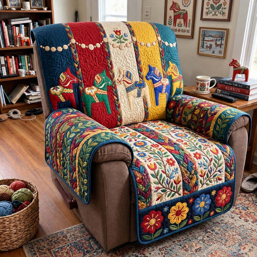 Colorful Dala Parade Quilted Sofa Cover GFTONTD4502