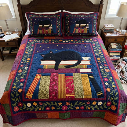 Midnight Book Nook 3-Piece Quilted Bedding Set GFTONTD4520