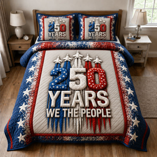 Heritage Patch 3-Piece Quilted Bedding Set GFTOPND01