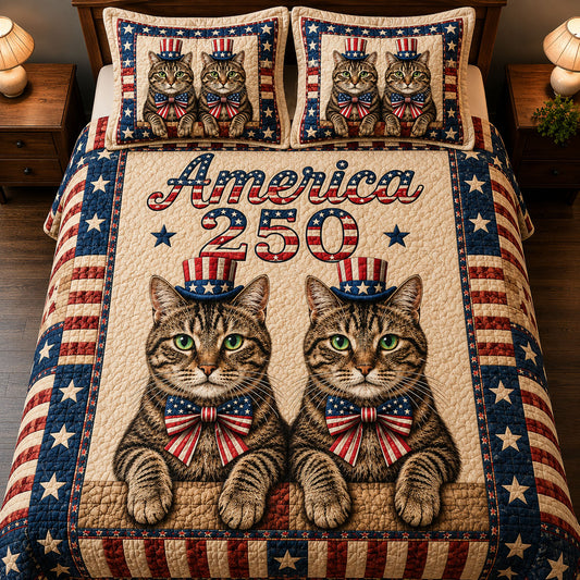Heritage Patch 3-Piece Quilted Bedding Set GFTOPND06