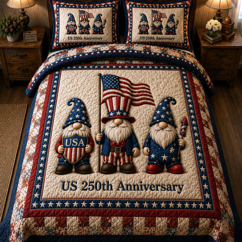 Heritage Patch 3-Piece Quilted Bedding Set GFTOPND07
