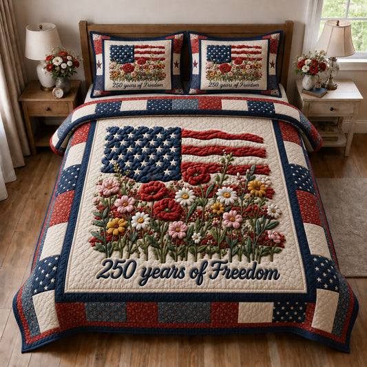 Heritage Patch 3-Piece Quilted Bedding Set GFTOPND08