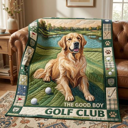 Golden Retriever Golf Quilted Blanket GFTOPND1003