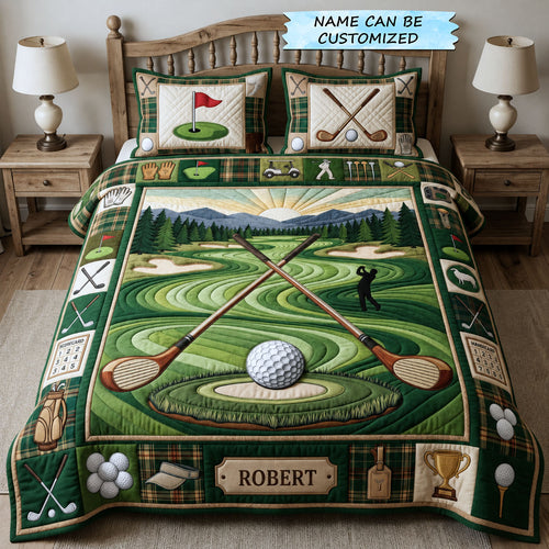 Swing Life 3-Piece Quilted Bedding Set QTCUZ GFTOPND1010