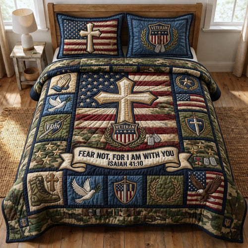 I Am With You 3-Piece Quilted Bedding Set GFTOPND1019