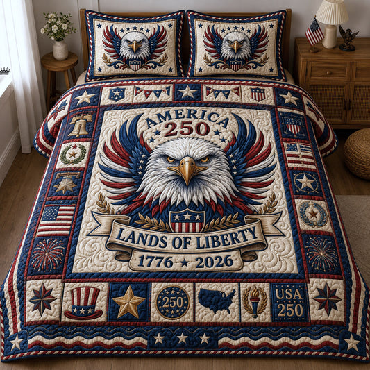 Land Of Liberty 3-Piece Quilted Bedding Set GFTOPND102