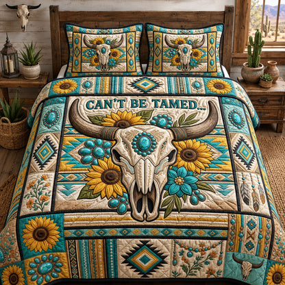 Cant Be Tamed 3-Piece Quilted Bedding Set GFTOPND1081