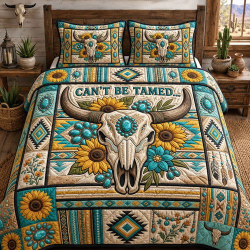 Cant Be Tamed 3-Piece Quilted Bedding Set GFTOPND1081