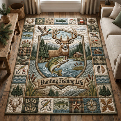 Hunting Fishing Life Area Rug GFTOPND1087
