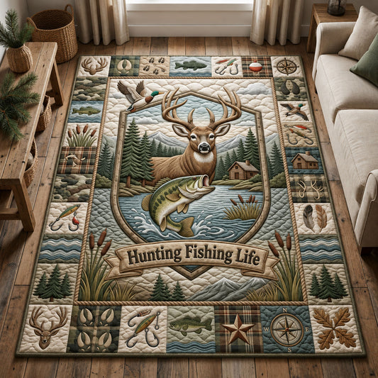 Hunting Fishing Life Area Rug GFTOPND1087