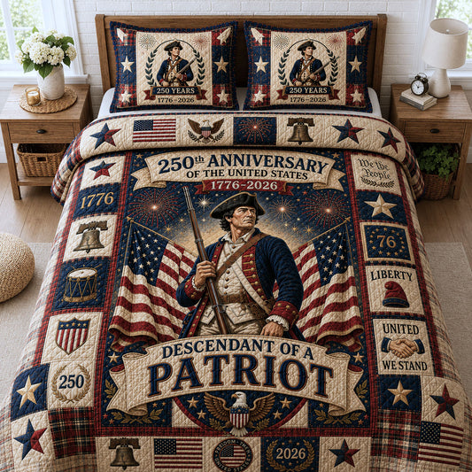 Descendant Of A Patriot 3-Piece Quilted Bedding Set GFTOPND109