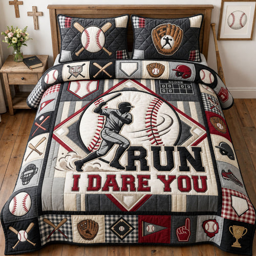 Run I Dare You 3-Piece Quilted Bedding Set GFTOPND1189