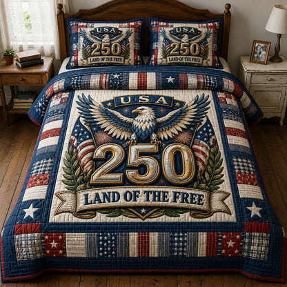 Heritage Patch 3-Piece Quilted Bedding Set GFTOPND12