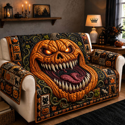 Pumpkin Monster Quilted Sofa Cover GFTOPND1202