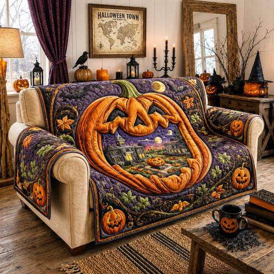 Halloweentown Quilted Sofa Cover GFTOPND1203