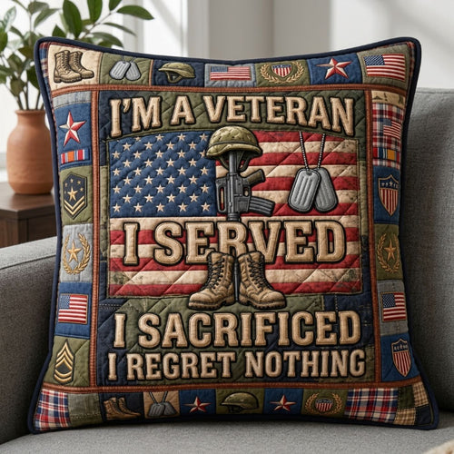 Patriotic Veteran Quilted Pillow Case GFTOPND1232 C2