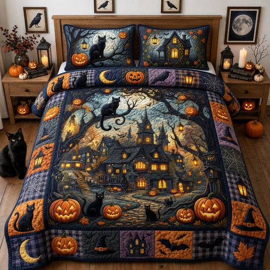 Gothic Halloween 3-Piece Quilted Bedding Set GFTOPND1280