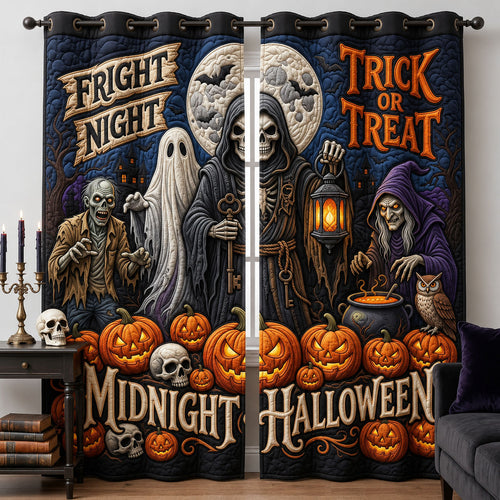 Midnight Halloween Quilted Curtains GFTOPND1283