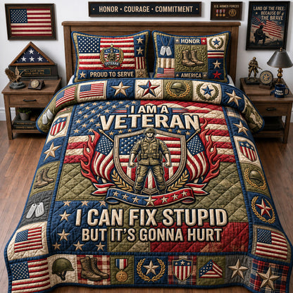 I Can Fix Stupid 3-Piece Quilted Bedding Set GFTOPND1313