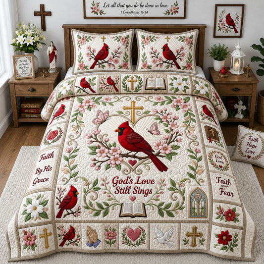 God Love Still Sings 3-Piece Quilted Bedding Set GFTOPND1320