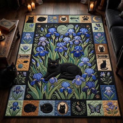 Van Gogh Irises Cat Area Rug GFTOPND1329