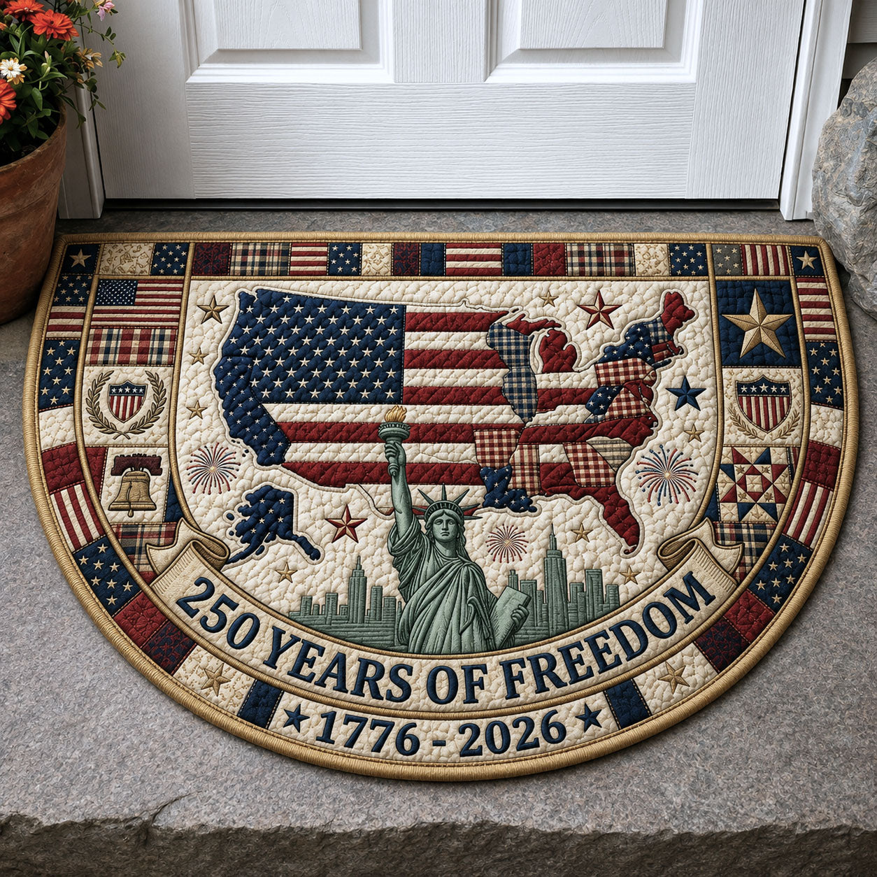 250 years of Freedom Quilted Welcome Mat GFTOPND133