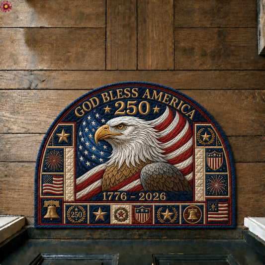 God Bless America Quilted Welcome Mat GFTOPND134