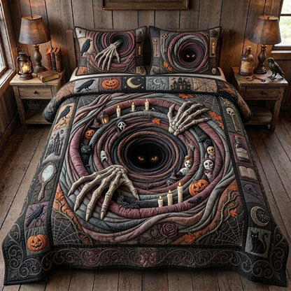 Death Vortex 3-Piece Quilted Bedding Set GFTOPND1340