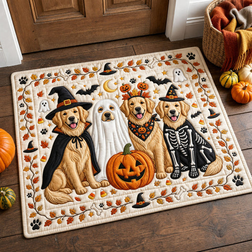 Halloween Golden Retriever Doormat GFTOPND1395