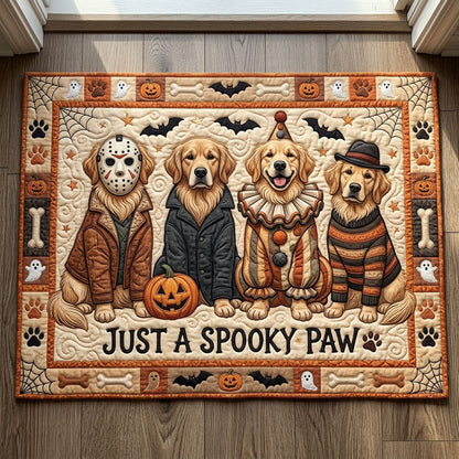 Just A Spooky Paw Golden Doormat GFTOPND1397