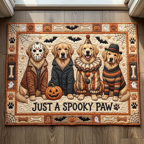 Just A Spooky Paw Golden Doormat GFTOPND1397