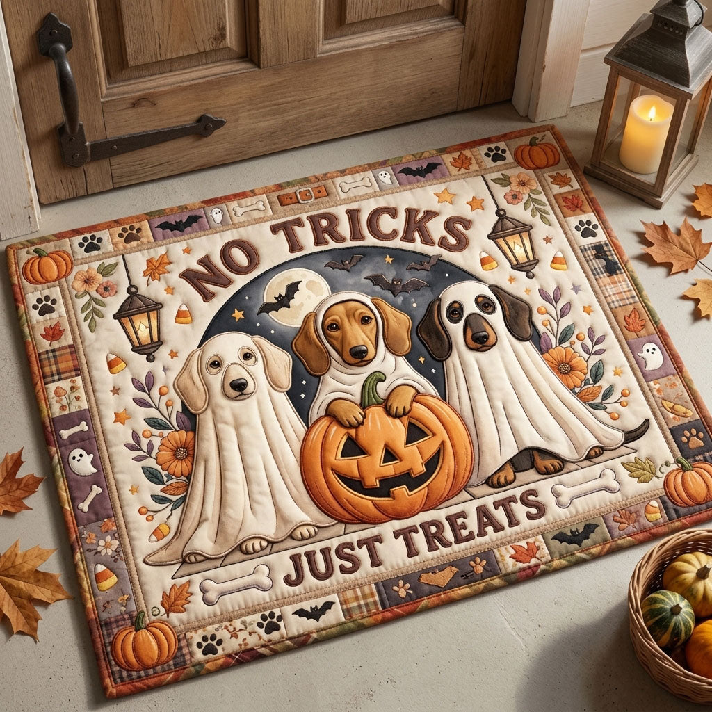 No Tricks Just Treats Dachshund Doormat GFTOPND1399