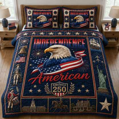 Independence America 3-Piece Quilted Bedding Set GFTOPND140