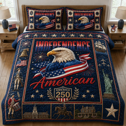 Independence America 3-Piece Quilted Bedding Set GFTOPND140