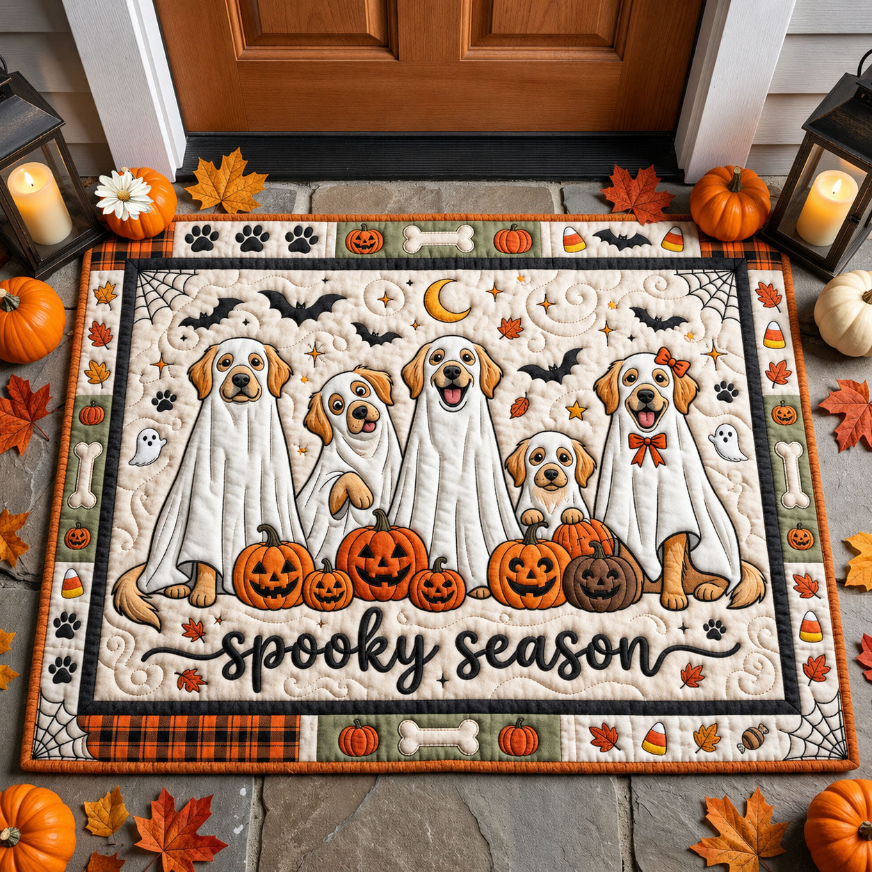 Spooky Season Golden Retriever Doormat GFTOPND1401