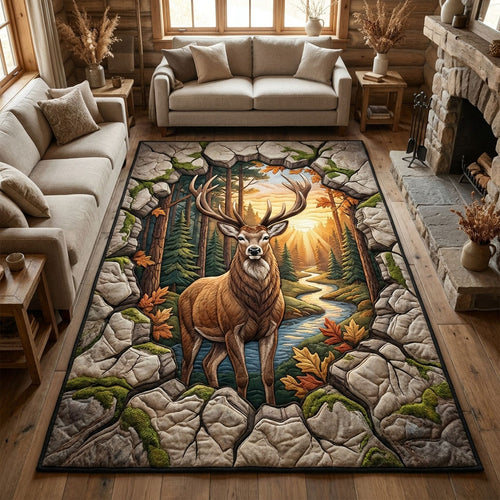 Majestic Deer Area Rug GFTOPND1422